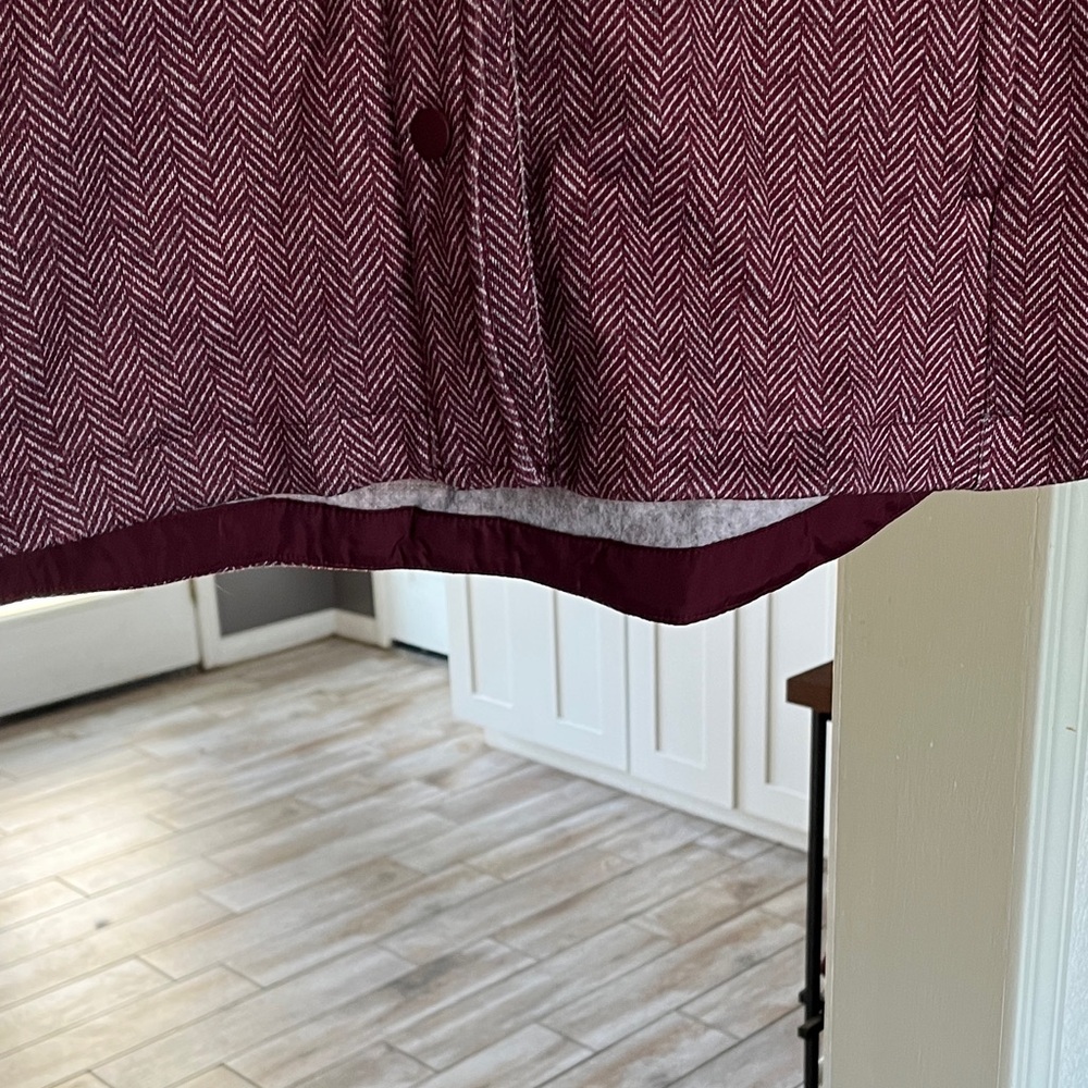 Lands' End Maroon Herringbone Jacket - Picture 5 of 6